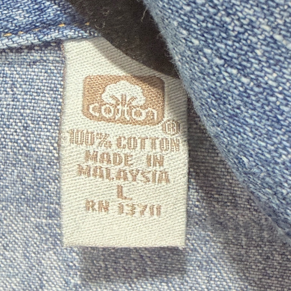 Valerie Stevens 100% Cotton Light Blue Denim Button-Front Jacket L - Picture 3 of 9